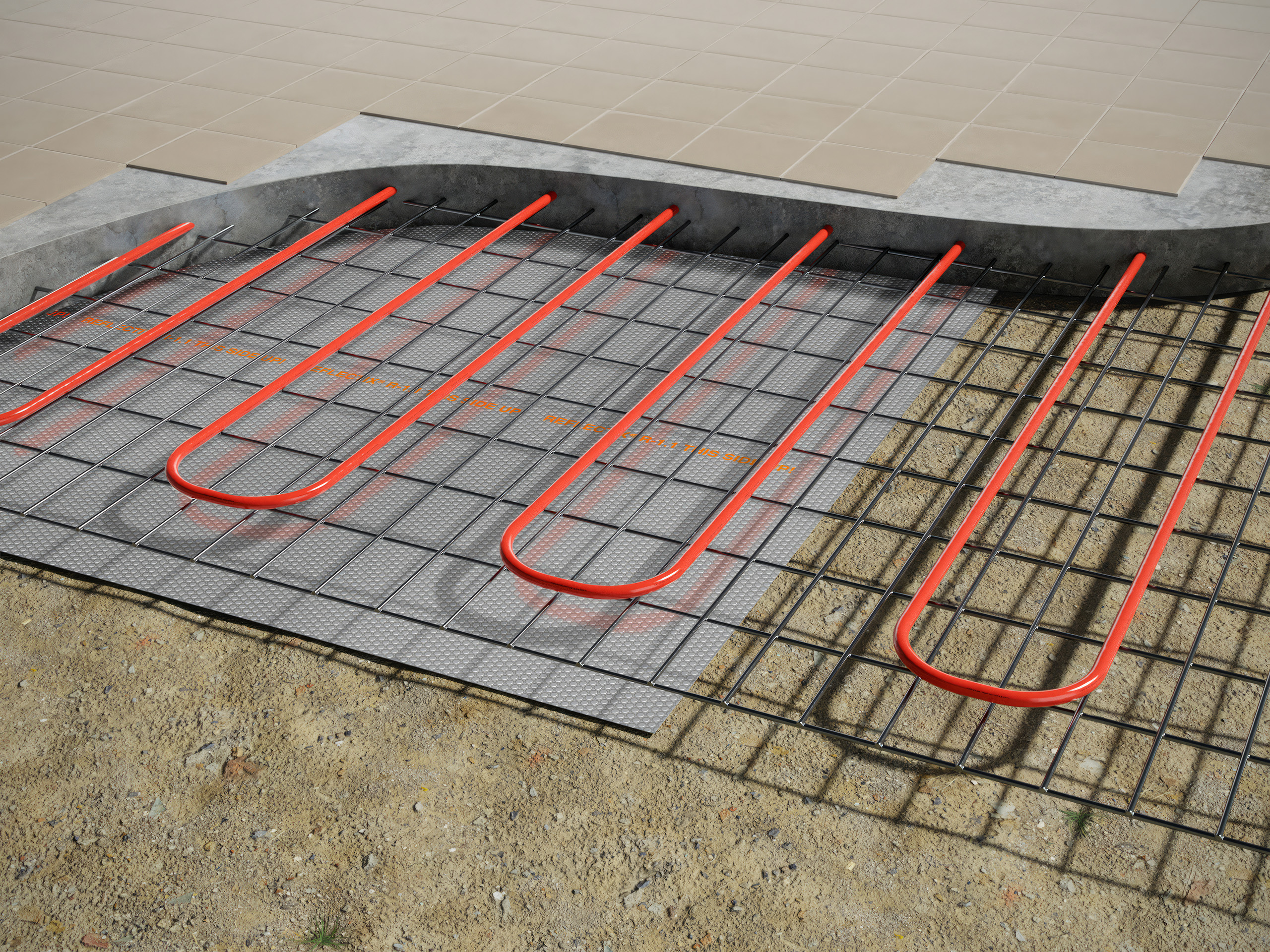 Radiant Heated Slab Installation - Professional Concrete Services