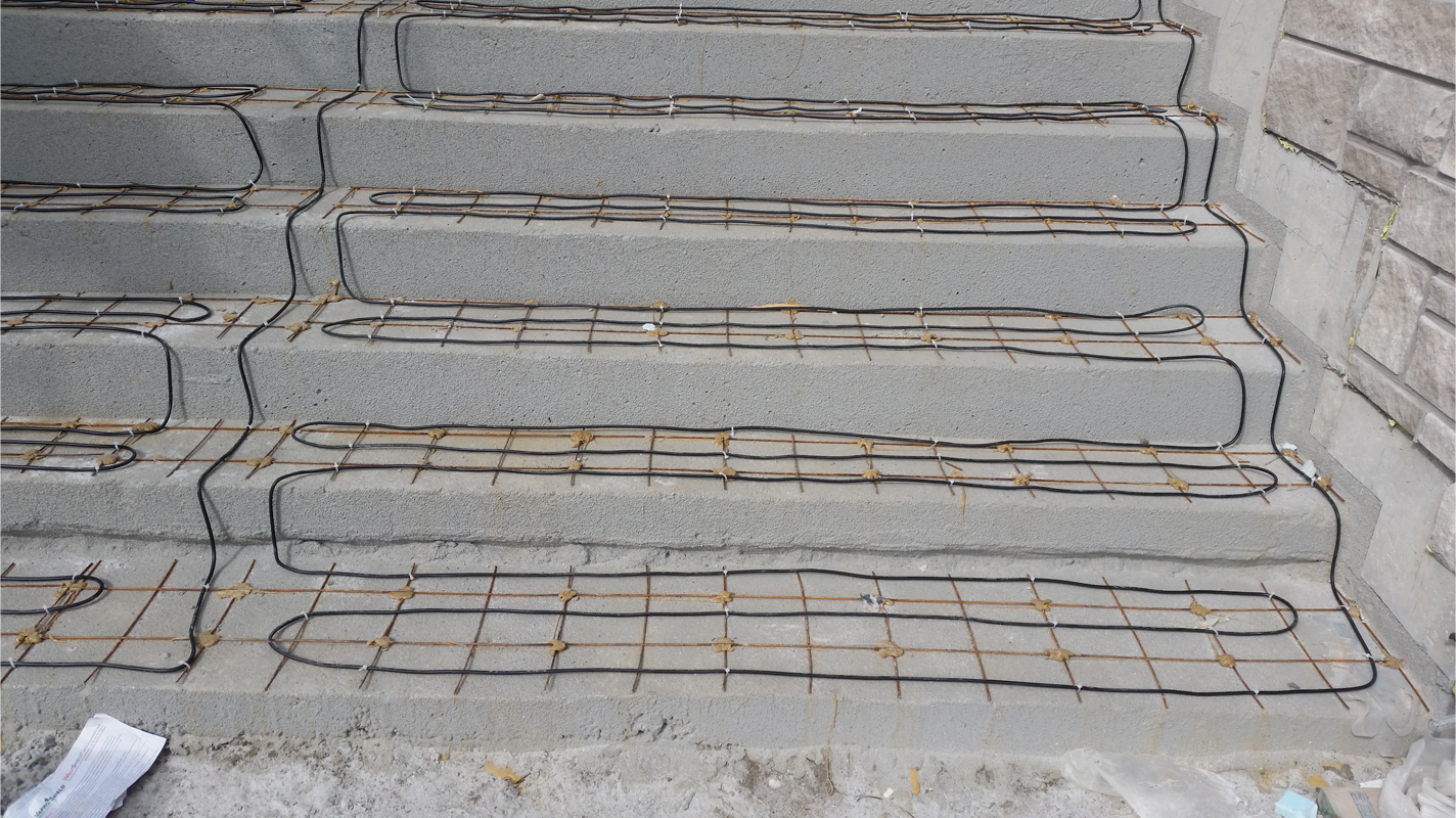 Snowmelt System Embeds in Slabs - Professional Concrete Services